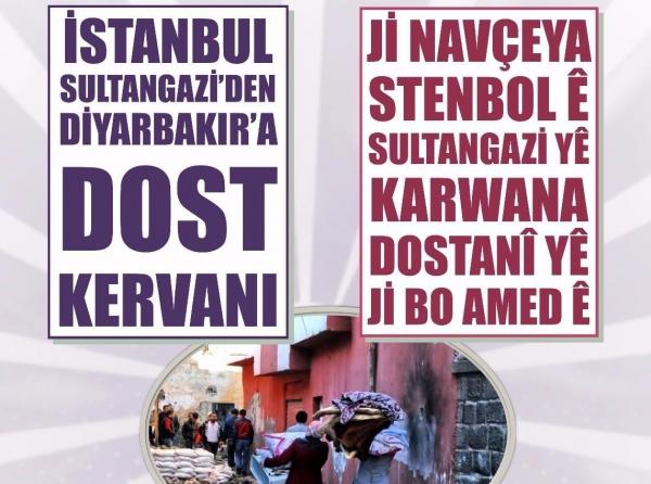 İstanbul Sultangazi´den Diyarbakıra´a Dost Kervanı Yardım Kampanyası
